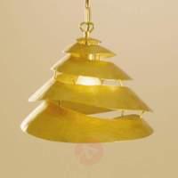 Spiral shaped pendant lamp SNAIL ONE iron - gold