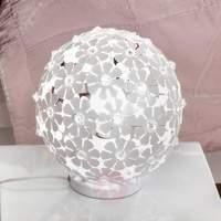spherical hanifa metal table lamp with flowers