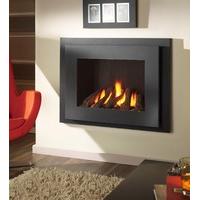 SPECIAL OFFER Crystal Fires Manhattan High Efficiency Hole In The Wall Gas Fire - Black interior - Black frame and door trim with Logs