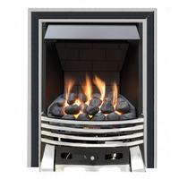 SPECIAL OFFER Eko Fires 3020 Slimline Gas Fire - Black inlay - Elegance Chrome/Blk - Coal