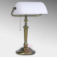 Special banker table lamp Classical, white