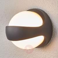 spherical led outdoor wall lamp malcolm aluminium