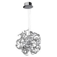 Sparkles 9 Lamp Chrome Ceiling Pendant With Acrylic Design