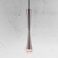 Special Loong LED hanging light, brushed steel