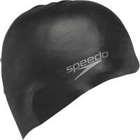 speedo plain moulded silicone cap black