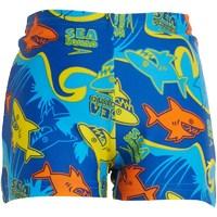 speedo boys seasquad all over print aqua shorts blue