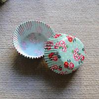 Spring Floral Cupcake Wrappers-Set of 50