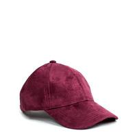 SPRUNG BURGUNDY FAUX SUEDE CAP