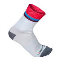 Sportful Women\'s Wool 14 Socks - White/Cherry - L/XL