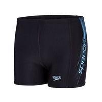 speedo endurance sports logo panel jammer aqua shorts boys blackblue