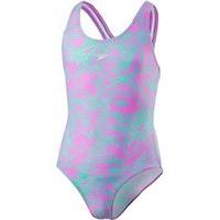 Speedo Boom Splashback Swimsuit - Girls - Purple/Green