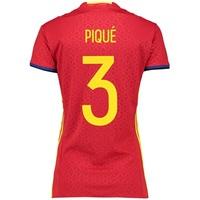 Spain Home Shirt 2016 - Womens Red with Pique 3 printing