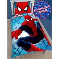 Spiderman Flip Single Cotton Duvet Cover and Pillowcase Set