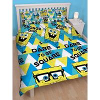 spongebob squarepants happy double duvet cover pillowcase set