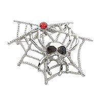 Spiderweb & Spider Brooches Halloween Jewellery For Fancy Dress Costumes