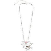 Spiderweb & Spider Necklaces Halloween Jewellery For Fancy Dress Costumes