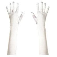Spandex Satin 43cm White **see 3428 For White Short Spandex & Velvet Gloves For