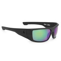 Spy Sunglasses DIRK Polarized Matte Black- Happy Bronze Polar W/ Green Spectra