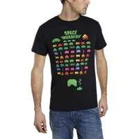 space invaders multi coloured t shirt large