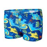 speedo boys seasquad allover swimming shorts blue blue