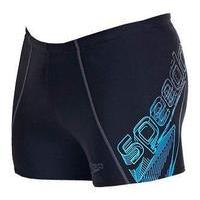 Speedo Fit Logo Panel Aquashort - Black, Black