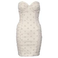 spot mesh cup dress