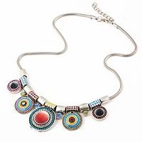 splendid womens bib statement necklace luxury colorful rhinestone geom ...