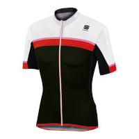 Sportful Pista Short Sleeve Jersey - White/Black/Red/Pink - XXL