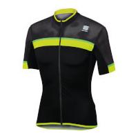 sportful pista short sleeve jersey blackyellow xxl