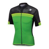 Sportful Pista Short Sleeve Jersey - Green/Black - XL