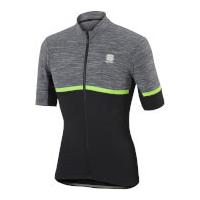 sportful giara short sleeve jersey greyblackgreen m