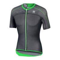 Sportful BodyFit Ultra Light Short Sleeve Jersey - Black/Green - XL