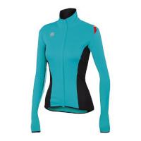 Sportful Women\'s Fiandre Light NoRain Long Sleeve Jersey - Turquoise/Black - S