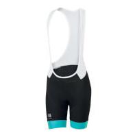 Sportful Women\'s BodyFit Pro Bib Shorts - Black/Turquoise - S