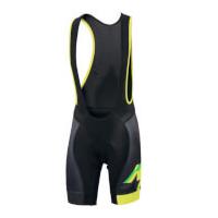 Sportful Fuga Bib Shorts - Black/Yellow - XXL