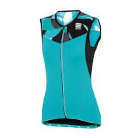 sportful womens primavera sleeveless jersey turquoiseblack s