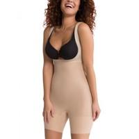 spanx shape my day open bust mid thigh shaping bodysuits