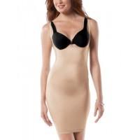 spanx slimplicity open bust shaping full slip dress control slips