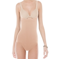 Spanx Slimmer and Shine Open-Bust Body, RoseGold Spanx Slimmer and Shine Open-Bust Suit, RoseGold