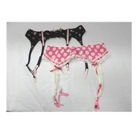 splendour size m black and pink suspender belt