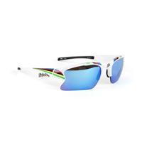 Spiuk Torsion Sunglasses - World Champ Stripes / Blue Mirror Lens