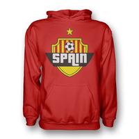 spain country logo hoody red kids