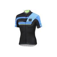 Sportful Gruppetto Team Short Sleeve Jersey | Black/Blue - XL