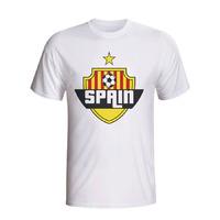 spain country logo t shirt white kids