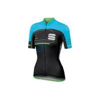 Sportful Women\'s Gruppeto Short Sleeve Jersey | Black/Green - L