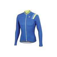 Sportful BodyFit Thermal Long Sleeve Jersey | Blue/Yellow - M