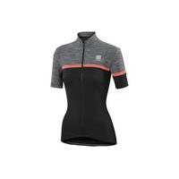 sportful womens giara short sleeve jersey blackorange l