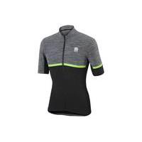 Sportful Giara Short Sleeve Jersey | Black/Green - XXL