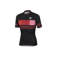 Sportful Stripe Short Sleeve Jersey | Black/Red - XL