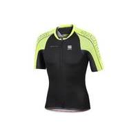 Sportful BodyFit Speedskin Short Sleeve Jersey | Black/Yellow - XXL